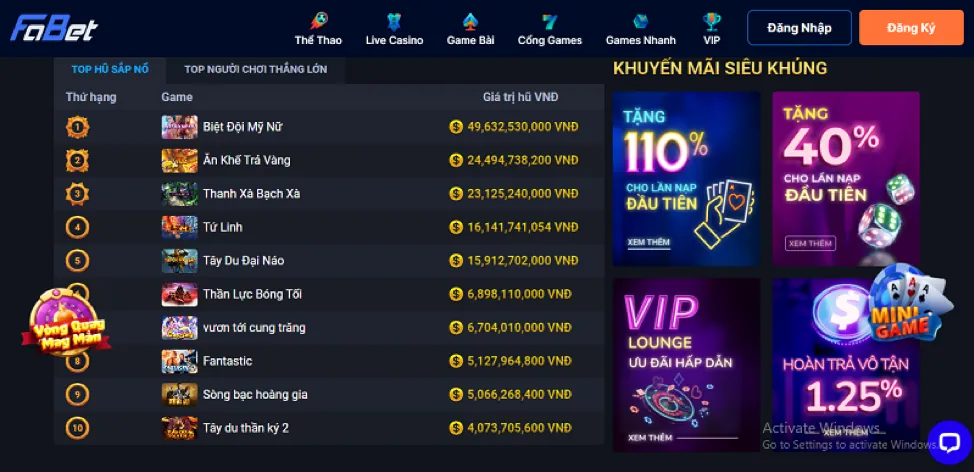 Sự kiện đặc biệt và giải đấu vt999 app